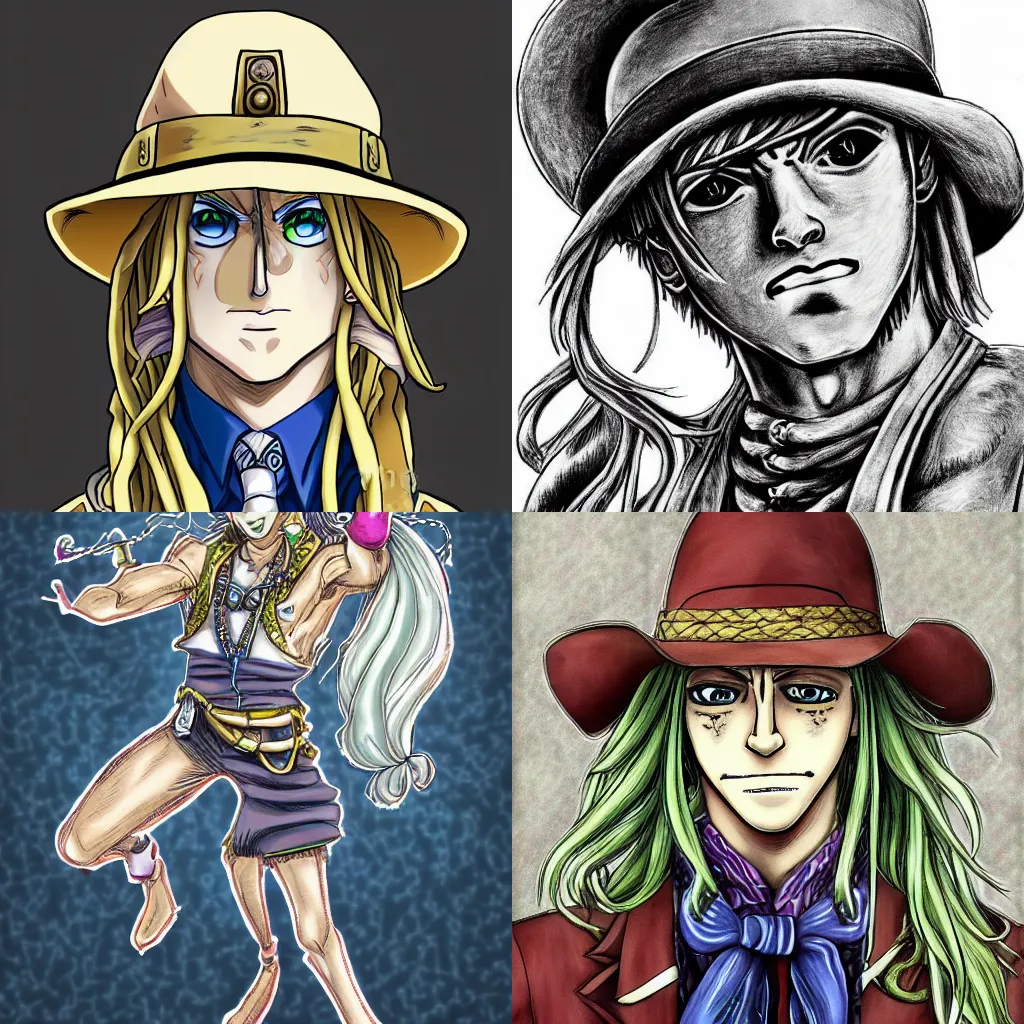 KREA gyro zeppeli, anime, highly detailed, digital art, centered, portrait, colored accurately