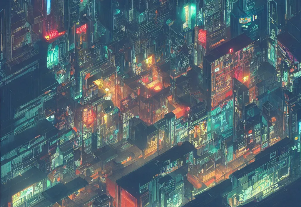 Samurai overlooking a neon-lit cyberpunk city