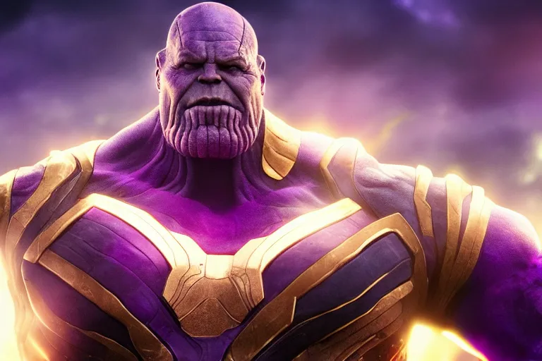 KREA Thanos snapping his fingers, HD wallpaper, 4k, photorealistic