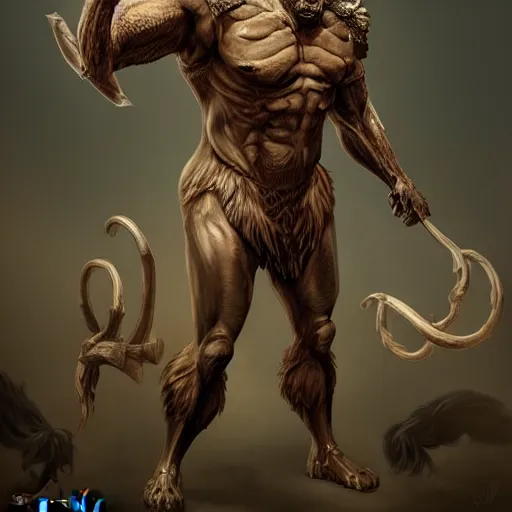 Krea Full Body Fantasy Portrait Of A Zentaur Half Human Half Horse