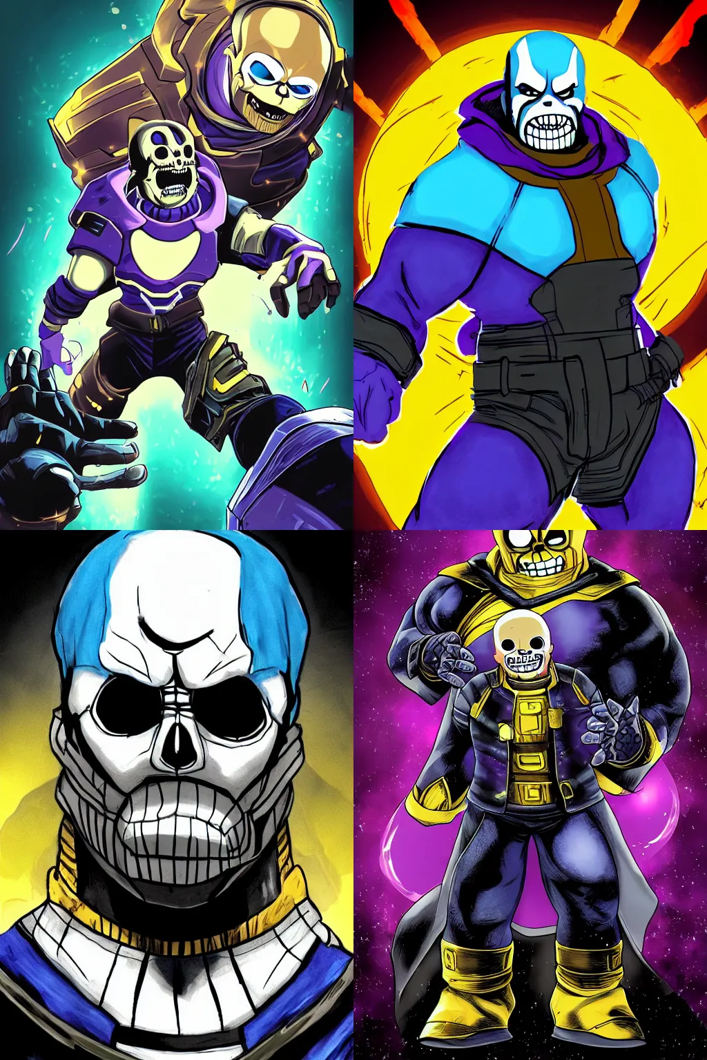KREA - sans from undertale as thanos