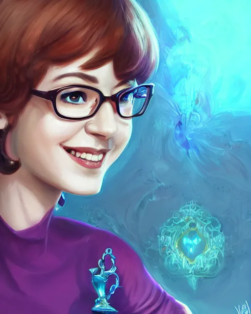 KREA a highly detailed illustration of velma from scooby doo