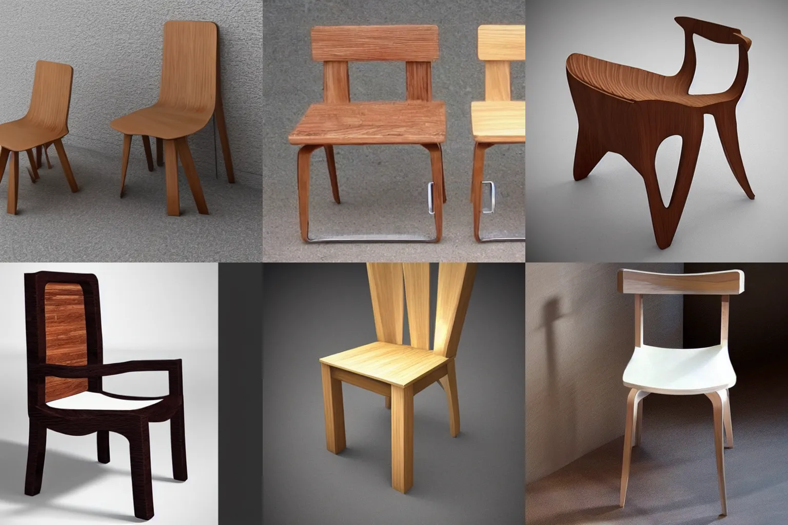 KREA wooden chair design coffee inspired, concept