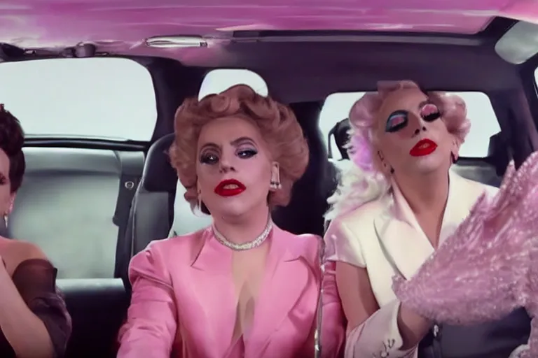 KREA lady gaga and judy garland doing carpool karaoke, lady gaga and