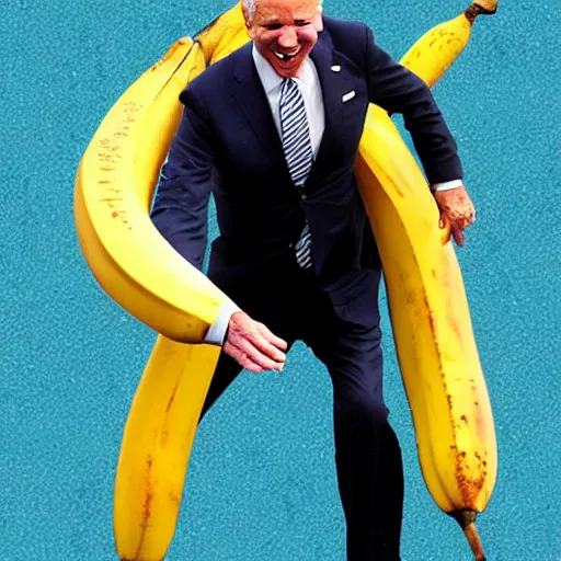 KREA tabloid photograph of Joe Biden slipping on a banana peel