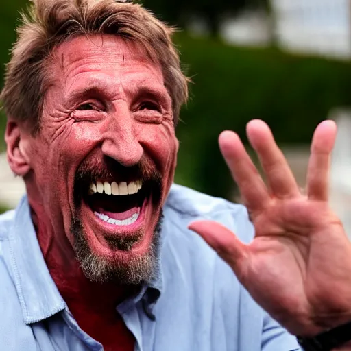KREA John McAfee laughing maniacally as he is elected president of