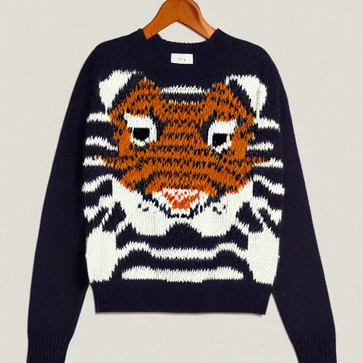 KREA knitted tiger jumper