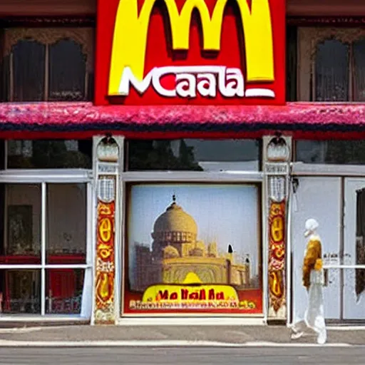 KREA The Taj Mahal as a McDonalds fastfood restaurant