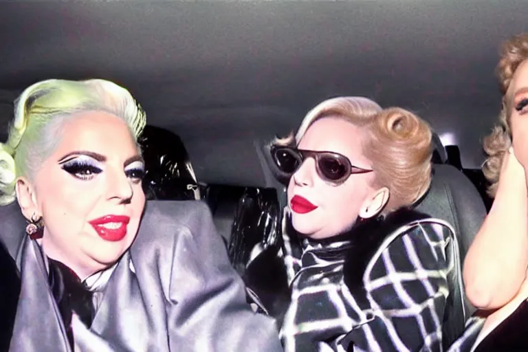 KREA lady gaga and judy garland doing carpool karaoke, lady gaga and