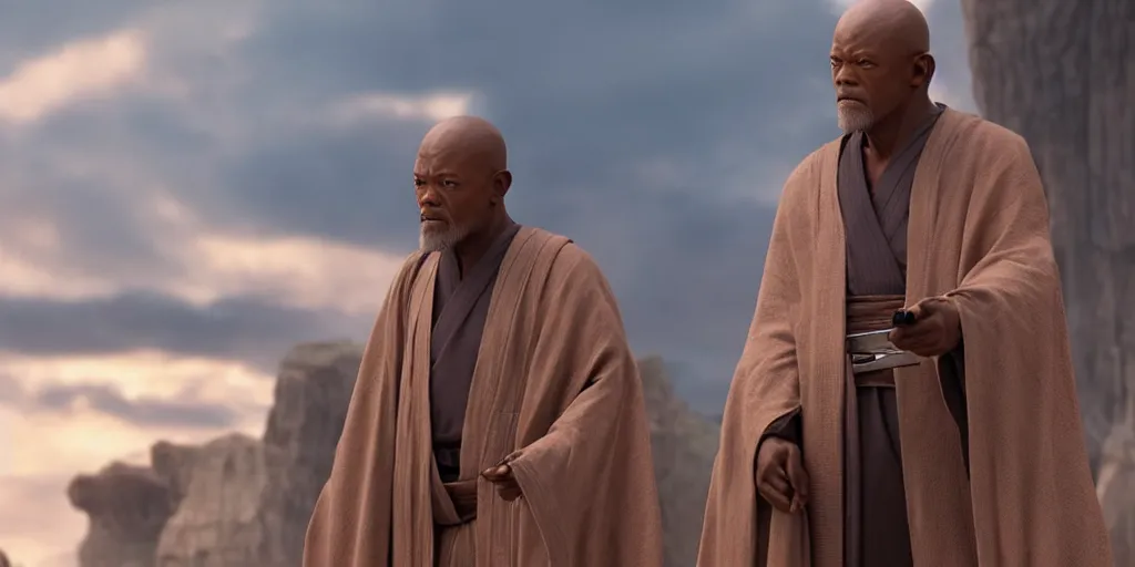 KREA obi wan kenobi disney plus show, old mace windu played by