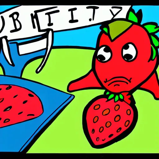 KREA Strawberryman, Cartoon style
