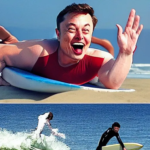 KREA Search results for elon musk surfing