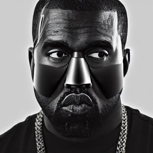 KREA - a photo of Kanye West wearing a mask in the studio, 8K concept ...