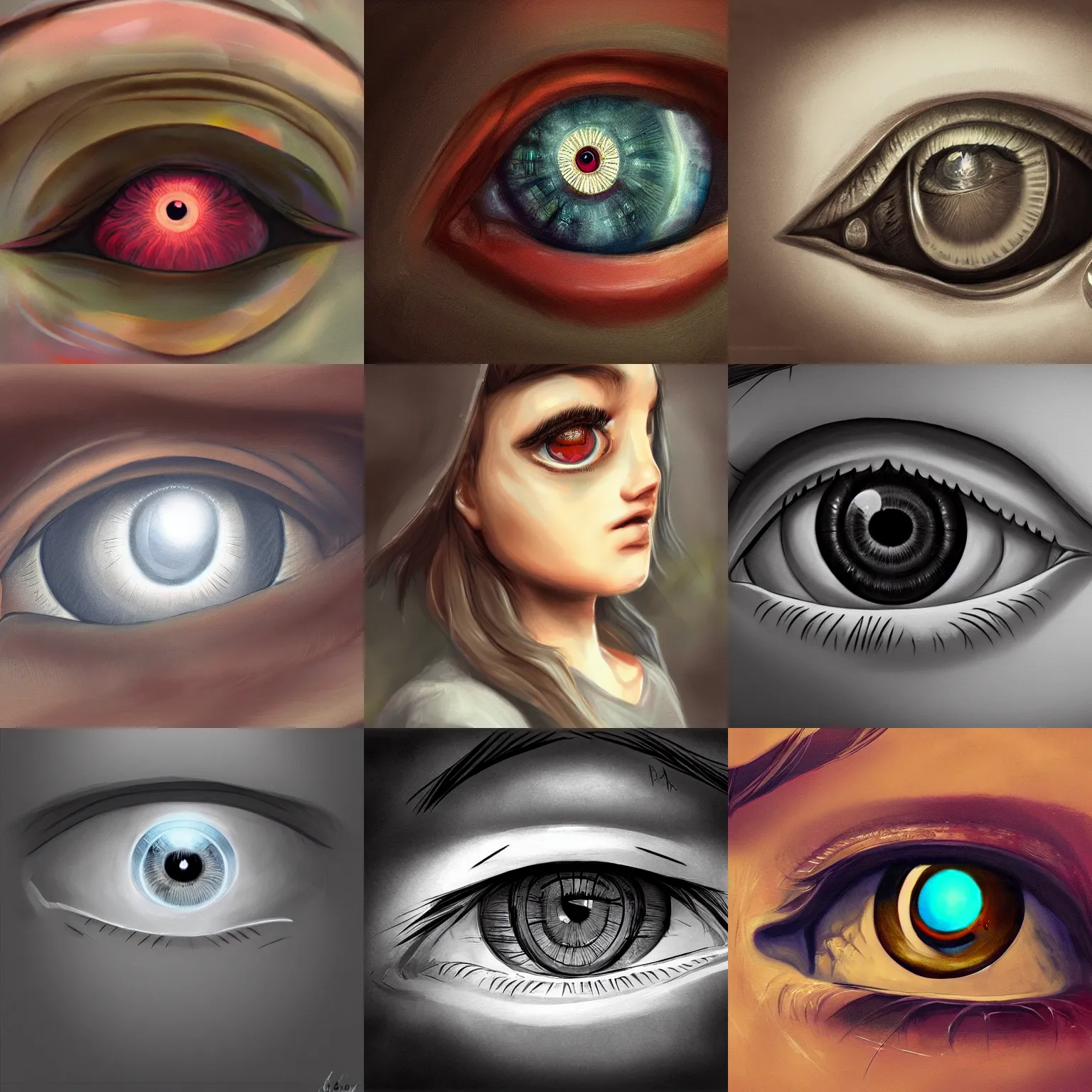 KREA the all seeing eye, realistic painting, high definition