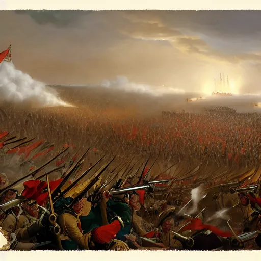 KREA battle of austerlitz, foggy, misty, napoleonic wars, epic