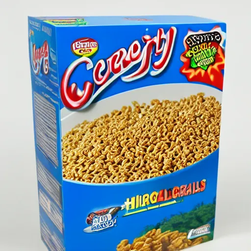 KREA a perfectly normal box of cereal in real life, highly detailed