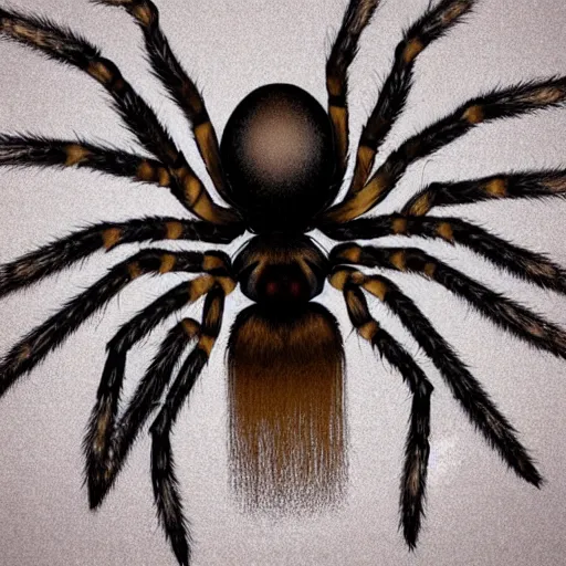 KREA a giant spider with tall skinny black legs whose entire body is