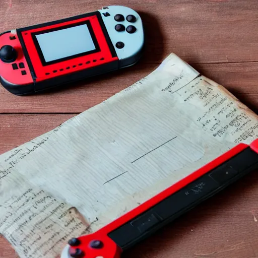 KREA an old, worn parchment with the instruction manual for a