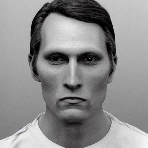 KREA A mugshot portrait of a man who looks like Jerma985 with short