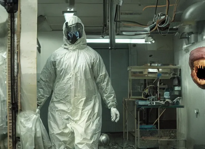 KREA a massive slimy flesh creature grows out of control in a grungy