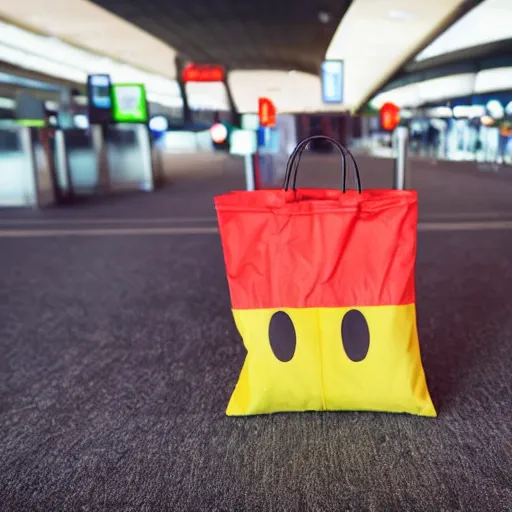 KREA a thing in a bag at the airport but it keeps popping out like