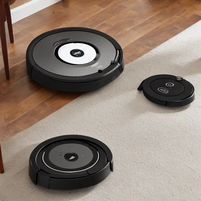 KREA A Roomba with a four stand legs with wheels just like a table