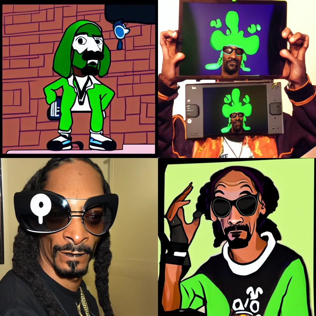 KREA snoop dogg as vinny vinesauce from vinesauce, streaming on