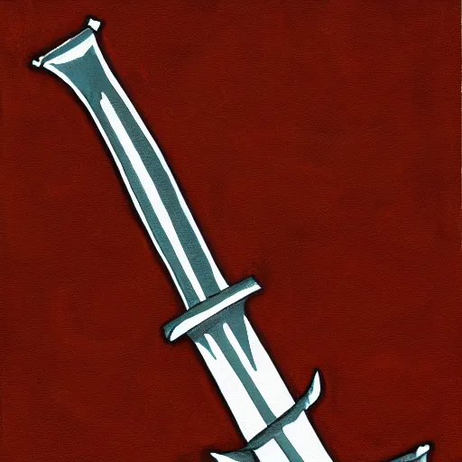 KREA high detailed matt painting of a ritual dagger with engravings