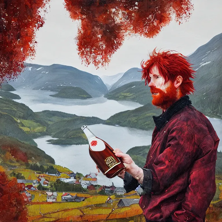 KREA the red haired cider king makes his secret cider in hardanger