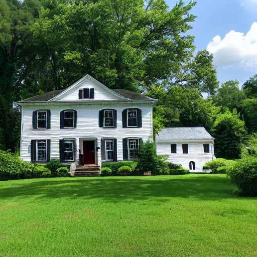 beautiful colonial house on two acres of land with pond