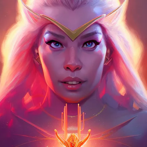 KREA portrait of she ra, highly detailed, digital painting