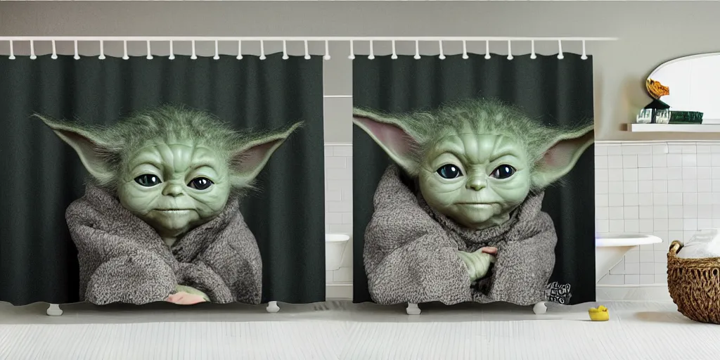 KREA a ( ( ( ( ( main coon kitten ) ) ) ) ) baby yoda themed shower