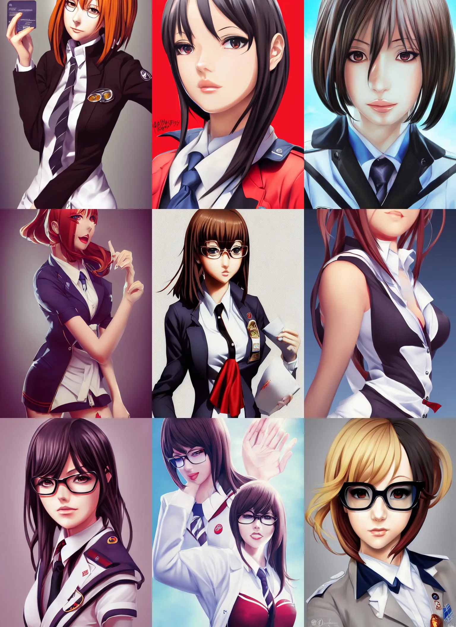 KREA - beautiful portrait of a Flight Attendant who looks like Shiraki  Meiko, Prison School anime, character design by Ross Tran, artgerm  detailed, soft lighting