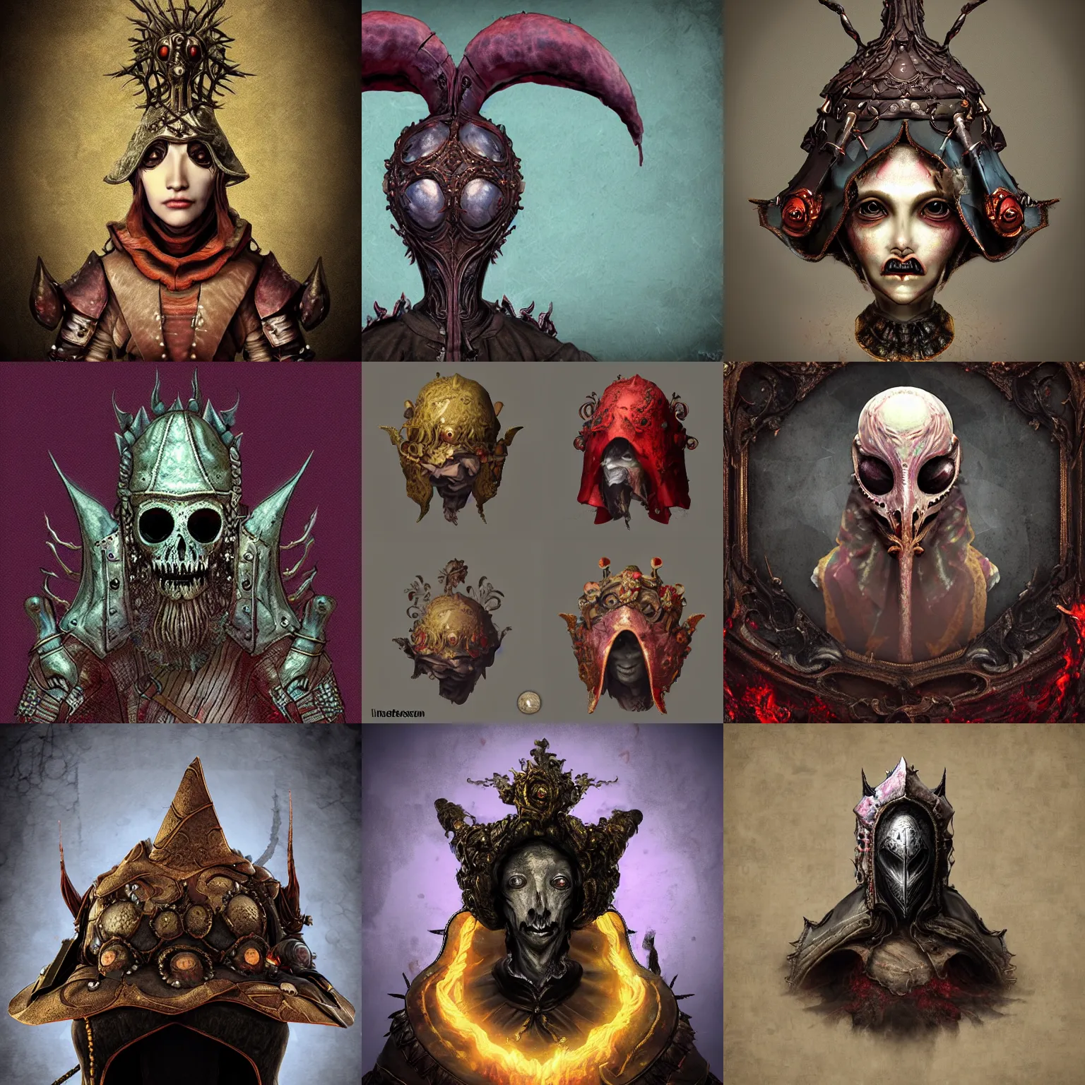 KREA baroque icon of a unique rare bloodborne weird surreal fungus