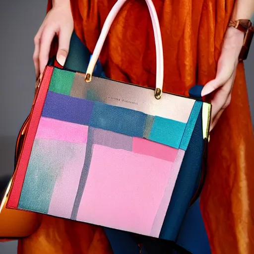 KREA designer handbag in the shape of an artist's palette