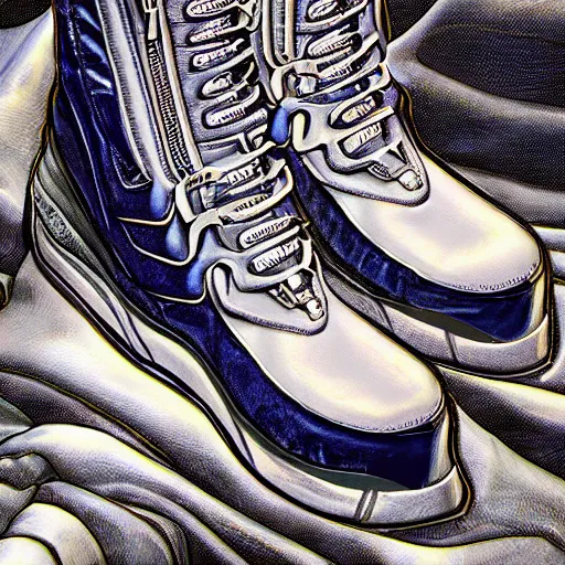 KREA futuristic balenciaga and vetements sneakers by aaron horkey