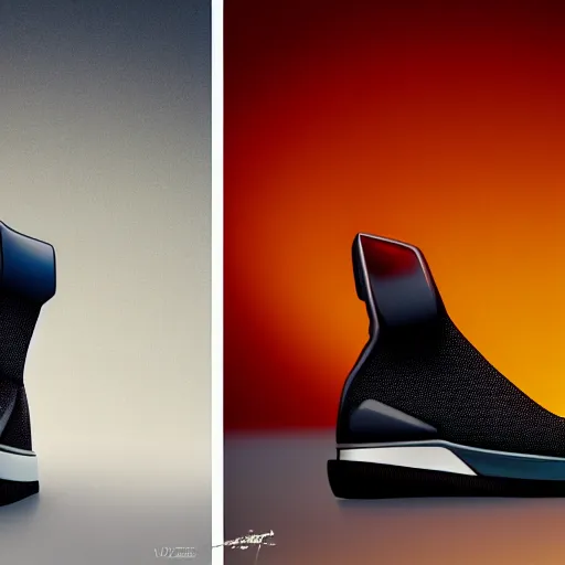 KREA futuristic balenciaga and vetements sneakers on gradient