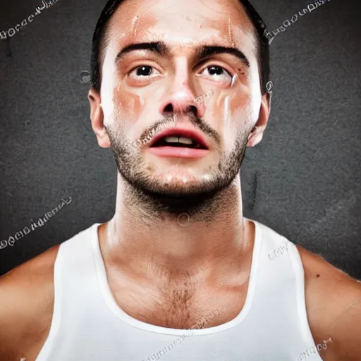 KREA stock photo of man sweating sweating sweating sweating sweating