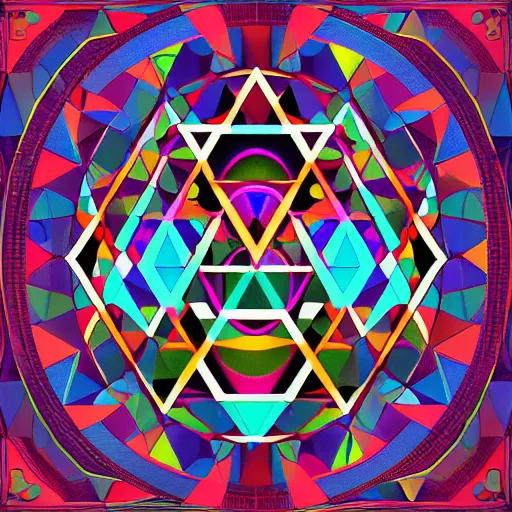 KREA A diverse group of geometrically shaped people surrounding and